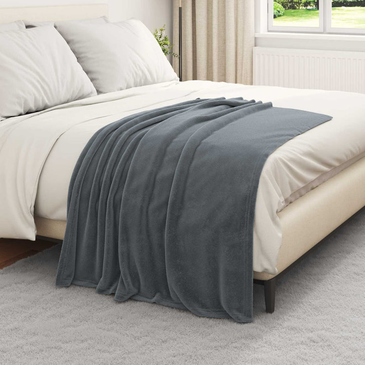 Vidaxl tapis 6 pcs gris foncé 130 x 150 cm polaire