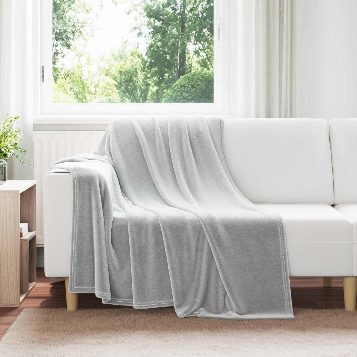 Vidaxl tapis 6 pcs gris 150 x 200 cm polaire