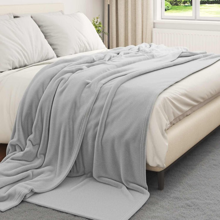Vidaxl tapis 6 pcs gris 240 x 270 cm polaire