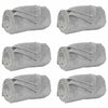 Vidaxl tapis 6 pcs gris 240 x 270 cm polaire