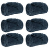 VidaXL tapis 6 pcs bleu marine 150 x 200 cm polaire