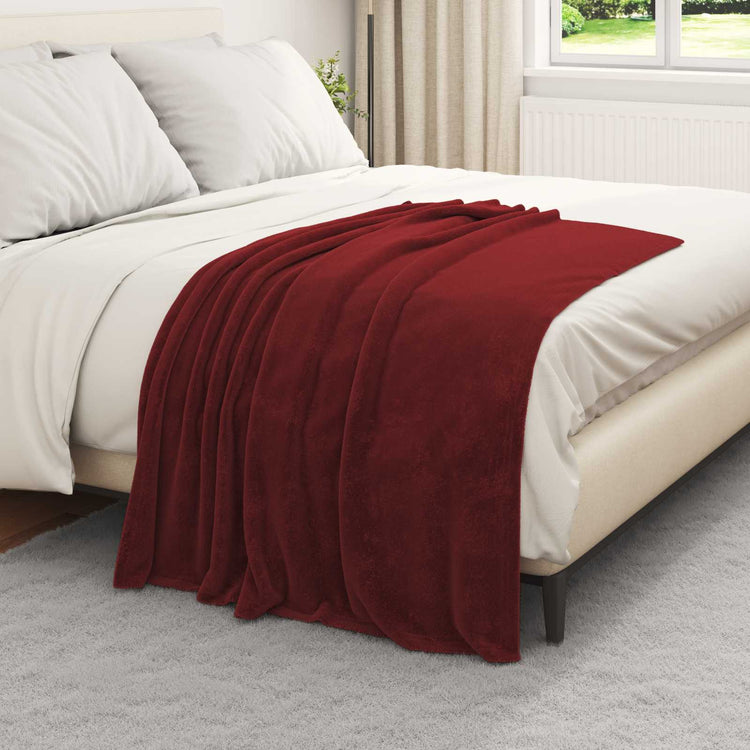 VidaXL tapis 6 pcs rouge bordeaux 130 x 150 cm polaire