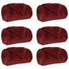 VidaXL tapis 6 pcs rouge bordeaux 220 x 240 cm polaire