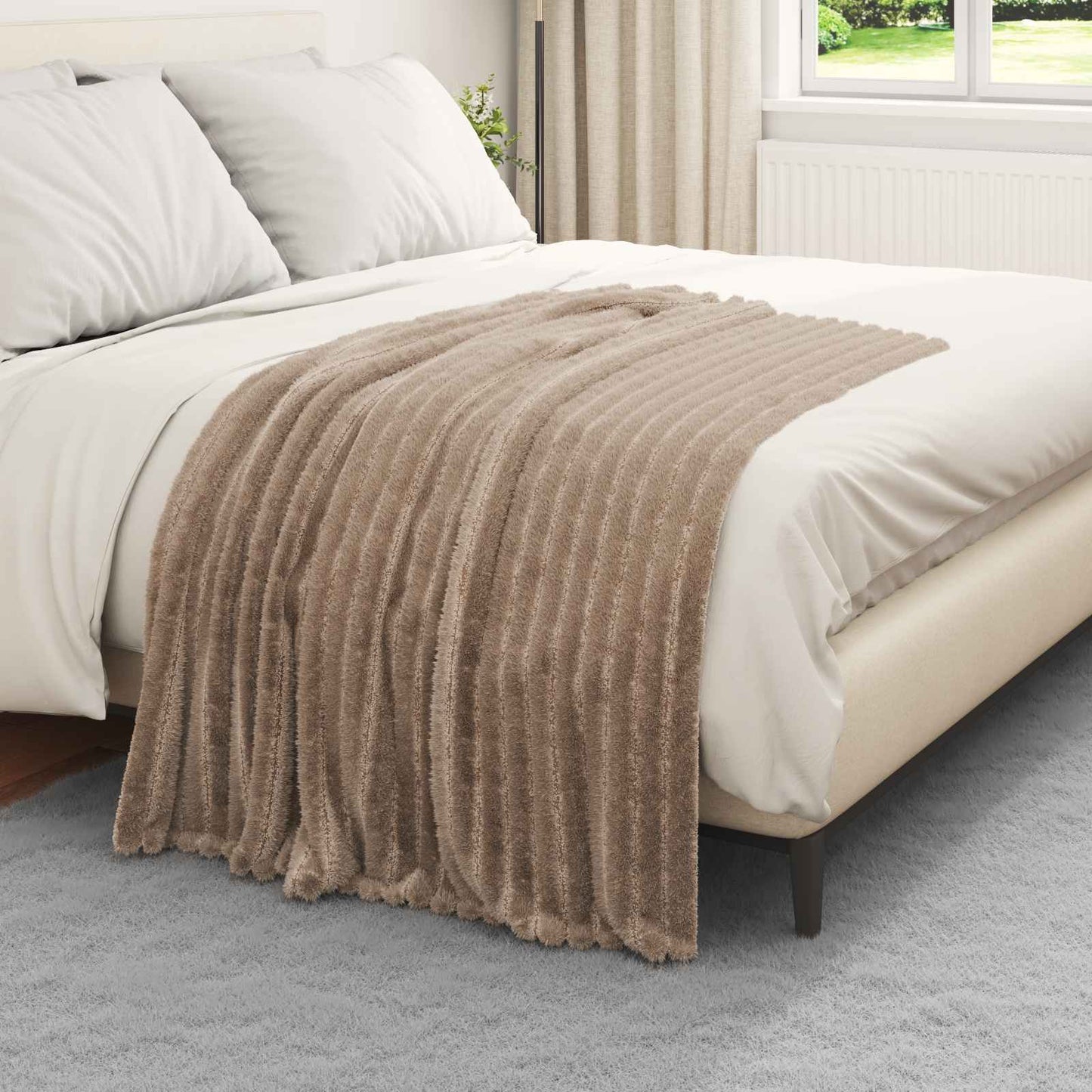 Vidaxx plaid chameau 150 x 130 cm polaire