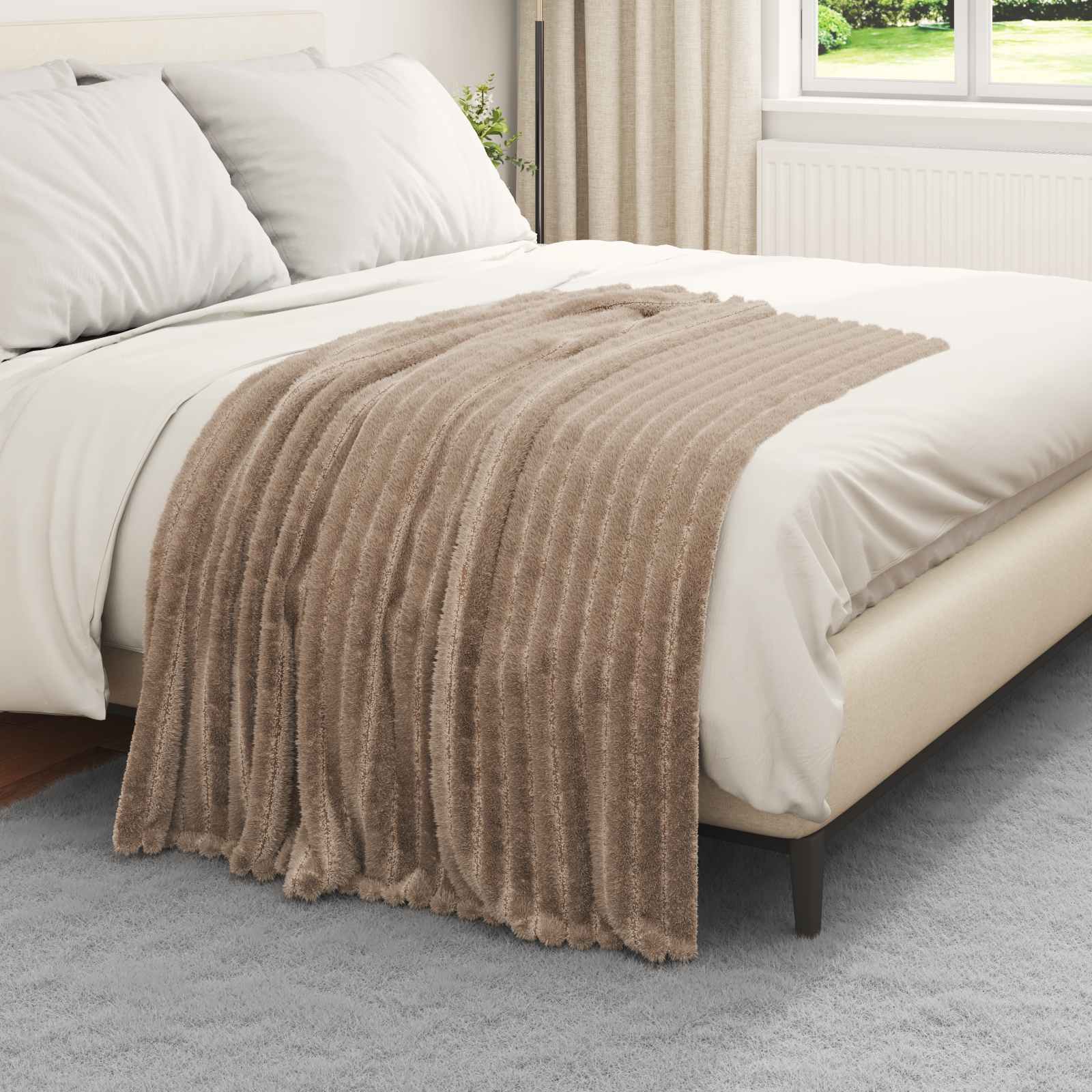 Vidaxx plaid chameau 150 x 130 cm polaire