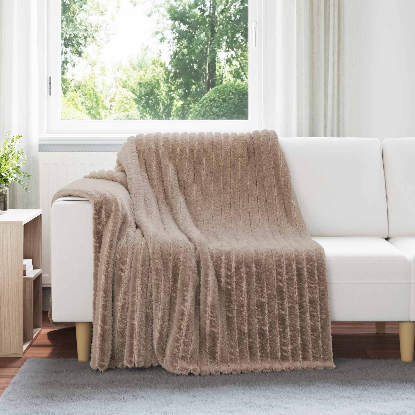 Vidaxl plaid camel 200 x 150 cm polaire