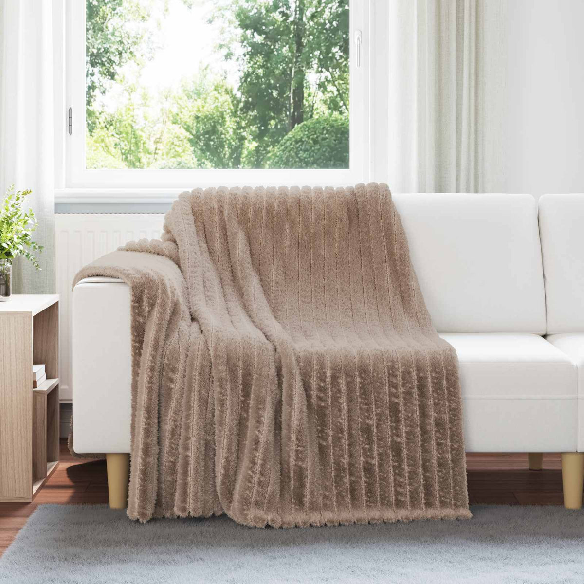 Vidaxl plaid camel 200 x 150 cm polaire