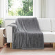 Vidaxl plaid gris foncé 200 x 150 cm polaire