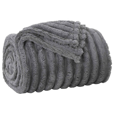 Vidaxl plaid gris foncé 270 x 240 cm polaire