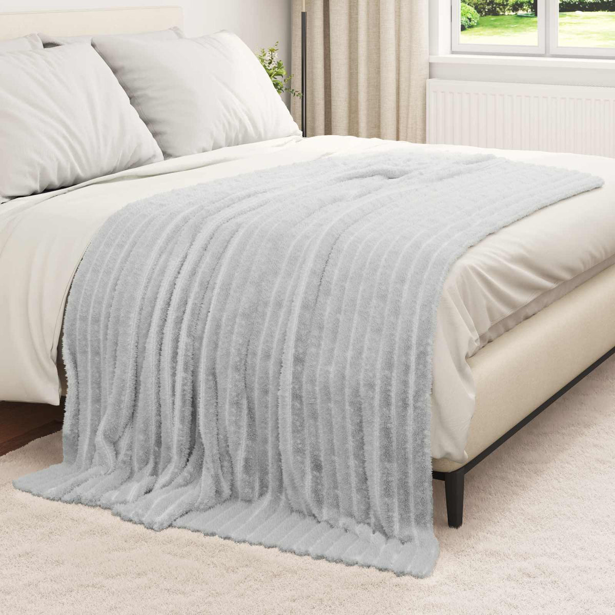 Vidaxx couverture gris 200 x 150 cm polaire