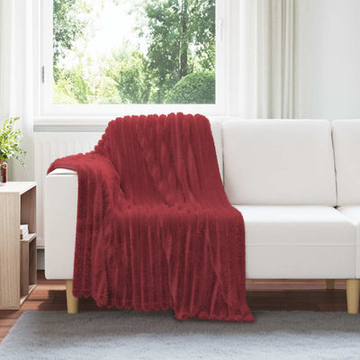 Vidaxx plaid rouge bordeaux 150 x 130 cm polaire