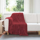 Vidaxx plaid rouge bordeaux 150 x 130 cm polaire