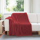 Vidaxx plaid rouge bordeaux 200 x 150 cm polaire