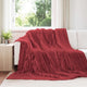 Vidaxx plaid rouge bordeaux 270 x 240 cm polaire