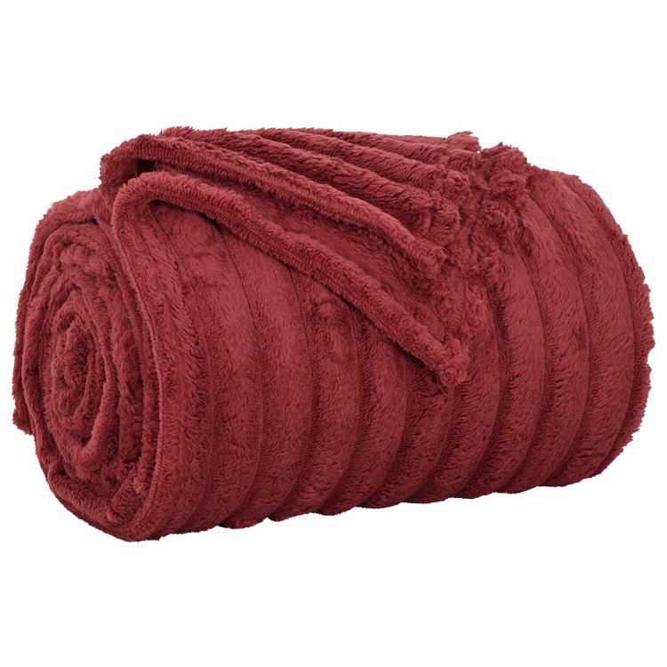 Vidaxx plaid rouge bordeaux 270 x 240 cm polaire