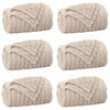 Vidaxl tapis 6 pcs beige 200 x 150 cm polaire