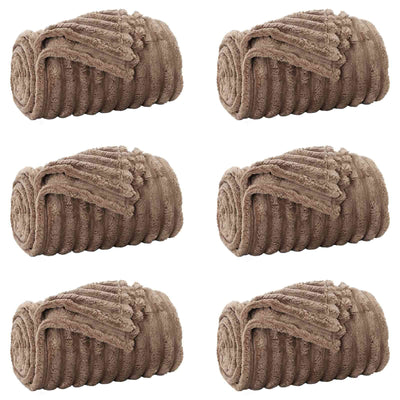 VidaXL tapis 6 pcs camel 150 x 130 cm polaire
