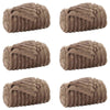 Vidaxl tapis 6 pcs camel 200 x 150 cm polaire