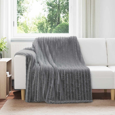 Vidaxl tapis 6 pcs gris foncé 200 x 150 cm polaire