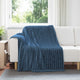 VidaXL tapis 6 pcs bleu marine 200 x 150 cm polaire
