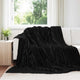 VidaXL tapis 6 pcs noir 270 x 240 cm polaire