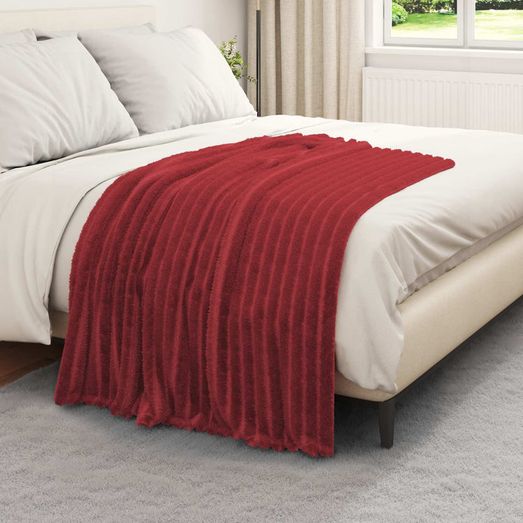 VidaXL tapis 6 pcs rouge bordeaux 150 x 130 cm polaire
