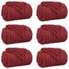 VidaXL tapis 6 pcs rouge bordeaux 240 x 220 cm polaire