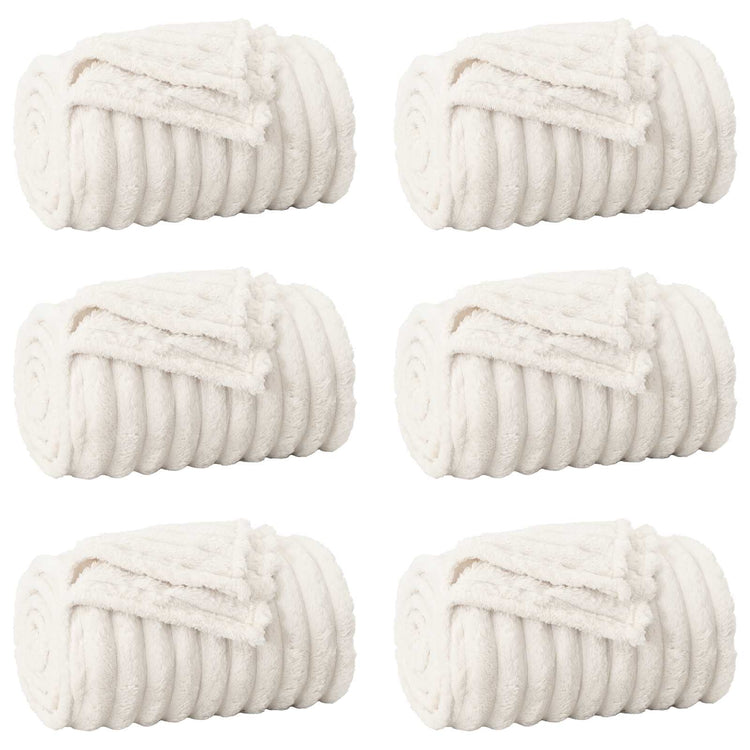 VidaXL tapis 6 pcs crème 150 x 130 cm polaire