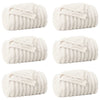 Vidaxl tapis 6 pcs crème 200 x 150 cm polaire