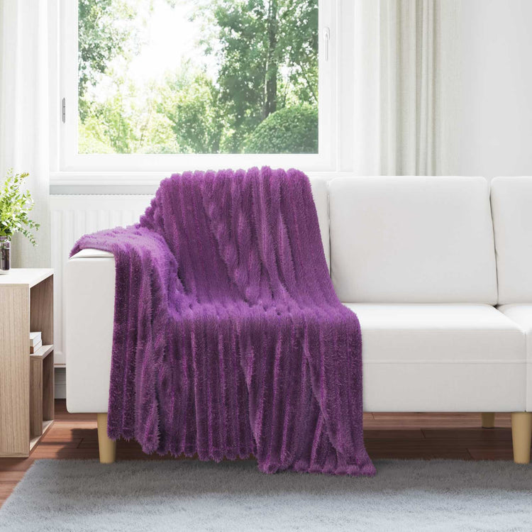 Vidaxl tapis 6 pcs violet 150 x 130 cm polaire
