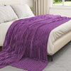 Vidaxl tapis 6 pcs violet 240 x 220 cm polaire