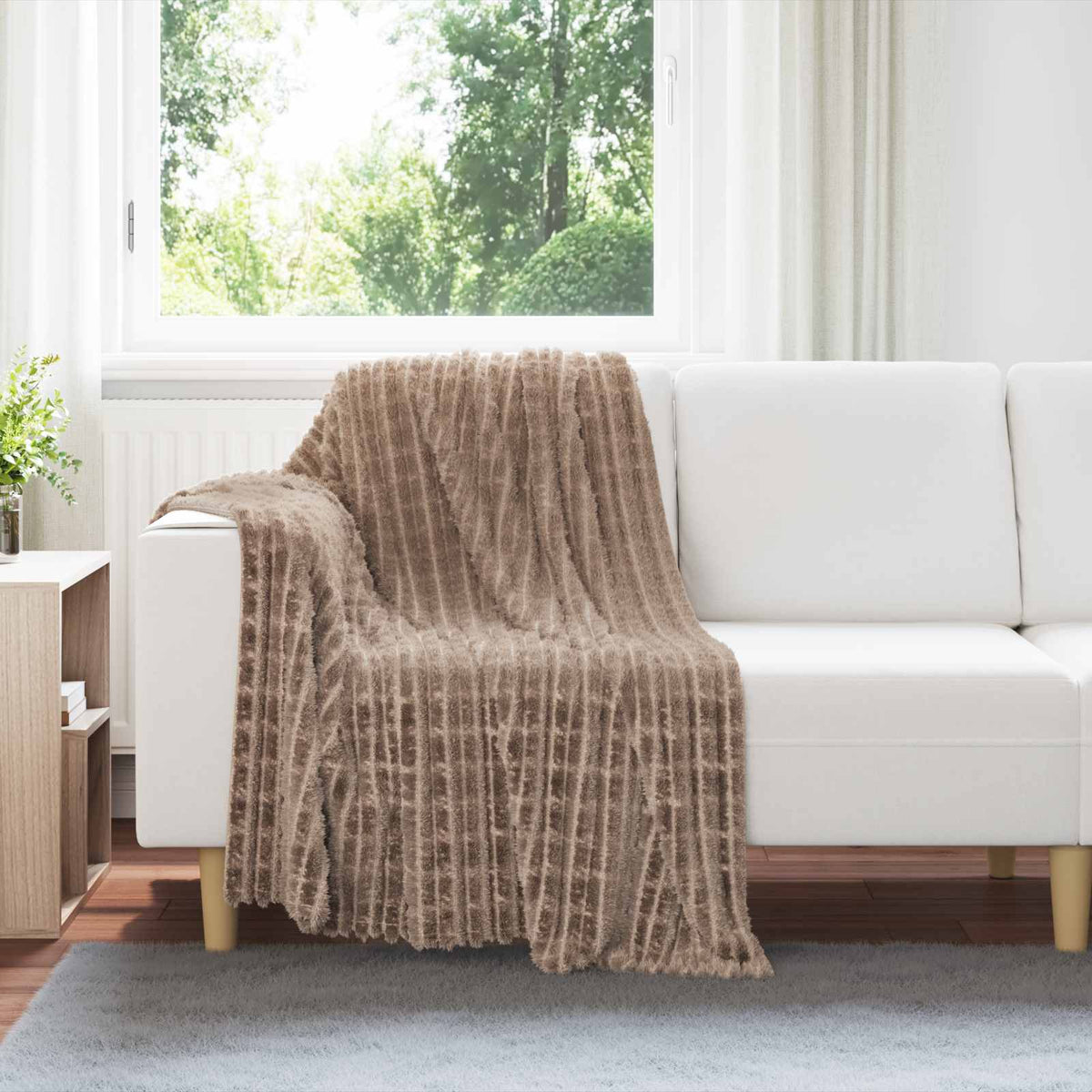 Vidaxx plaid chameau 150 x 130 cm polaire