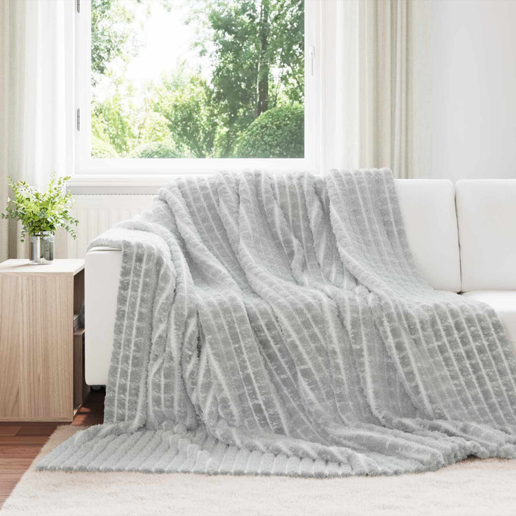 Vidaxx plaid gris 270 x 240 cm polaire