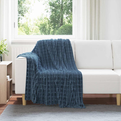 Vidaxx plaid bleu marine 150 x 130 cm polaire