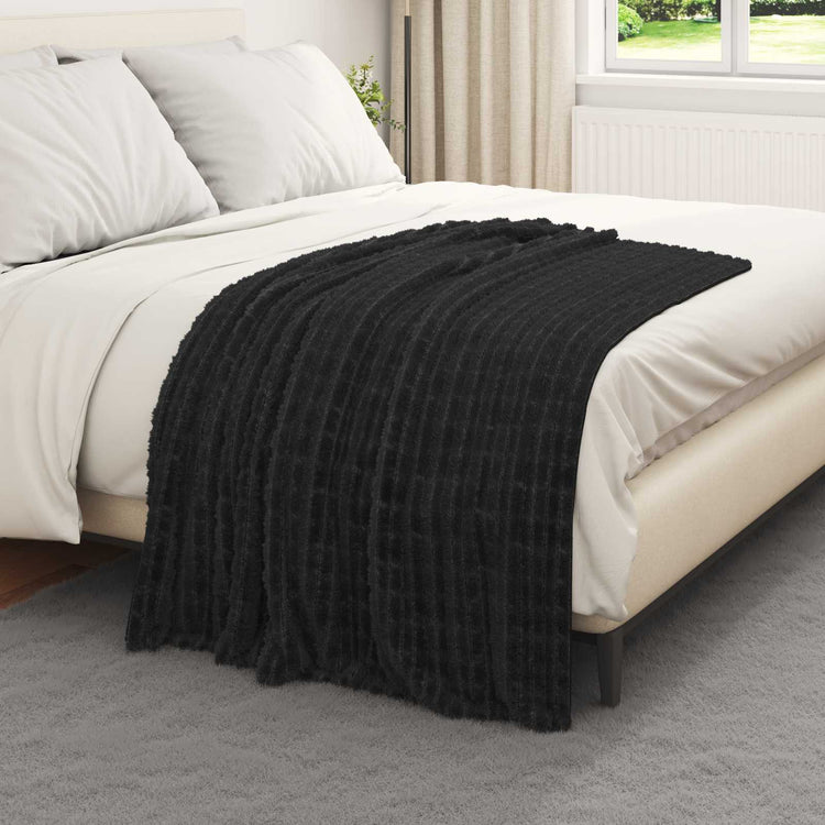 Vidaxx plaid noir 150 x 130 cm polaire
