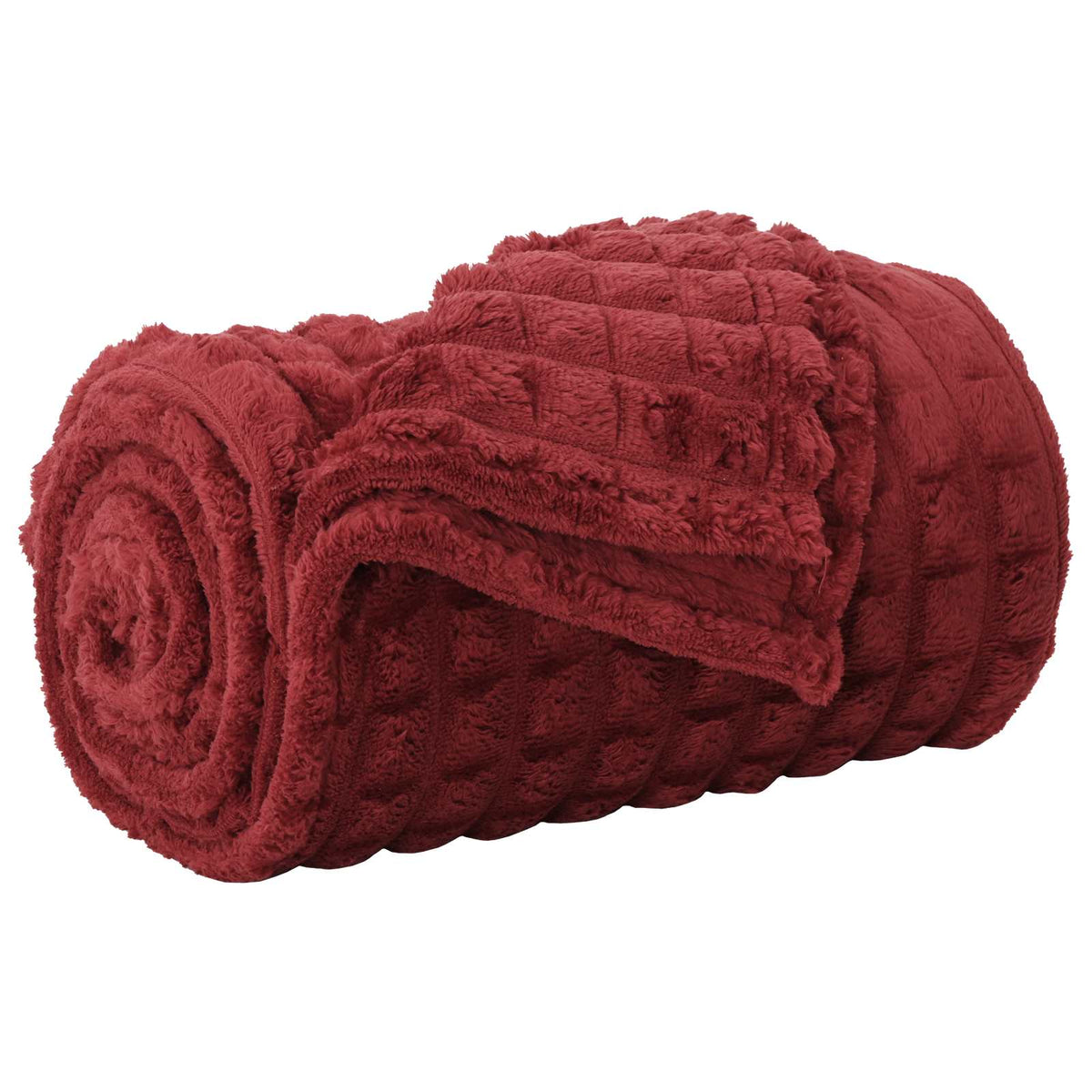 Vidaxx plaid rouge bordeaux 150 x 130 cm polaire