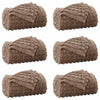 Vidaxl tapis 6 pcs camel 200 x 150 cm polaire