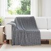 Vidaxl tapis 6 pcs gris foncé 200 x 150 cm polaire