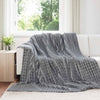 Vidaxl tapis 6 pcs gris foncé 240 x 220 cm polaire