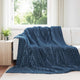 VidaXL tapis 6 pcs bleu marine 240 x 220 cm polaire