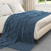 VidaXL tapis 6 pcs bleu marine 270 x 240 cm polaire