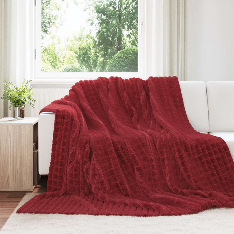 VidaXL tapis 6 pcs rouge bordeaux 240 x 220 cm polaire