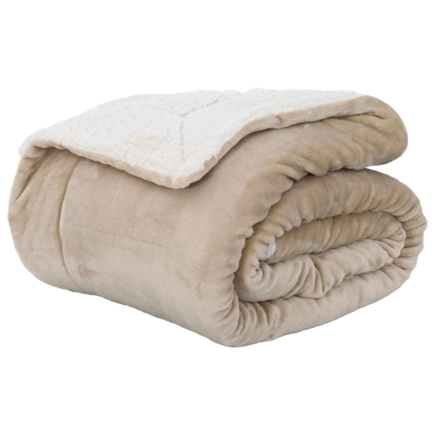 Vidaxl plaid beige 130 x 150 cm polaire