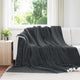 Vidaxl plaid gris foncé 240 x 270 cm polaire