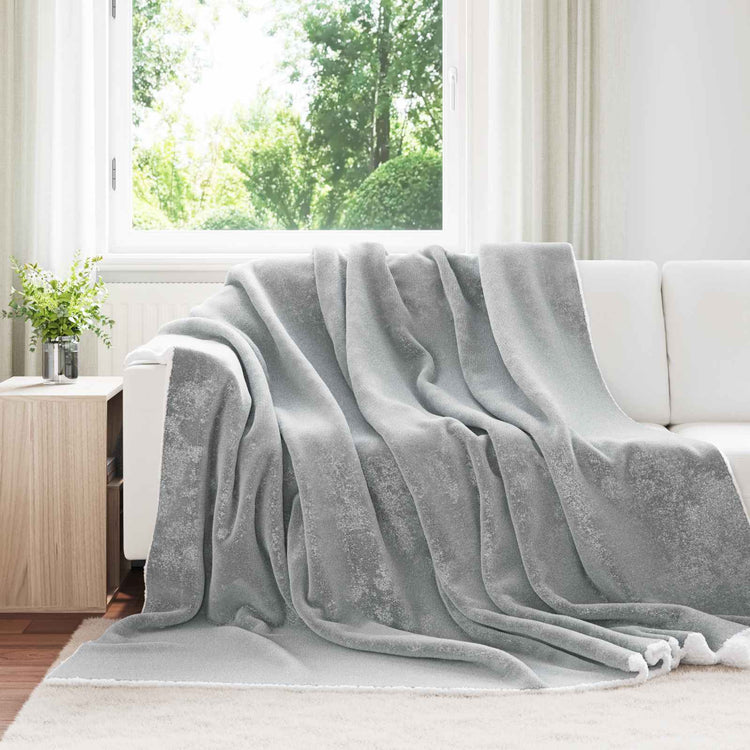 Vidaxx plaid gris 240 x 270 cm polaire