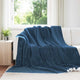 Vidaxx plaid bleu marine 240 x 270 cm polaire