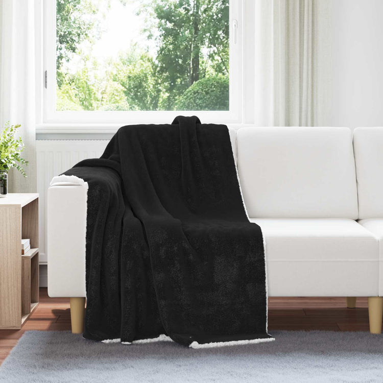 Vidaxx plaid noir 130 x 150 cm polaire