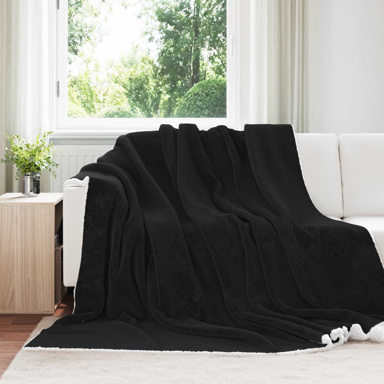 Vidaxx plaid noir 240 x 270 cm polaire