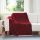 Vidaxx plaid rouge bordeaux 150 x 200 cm polaire
