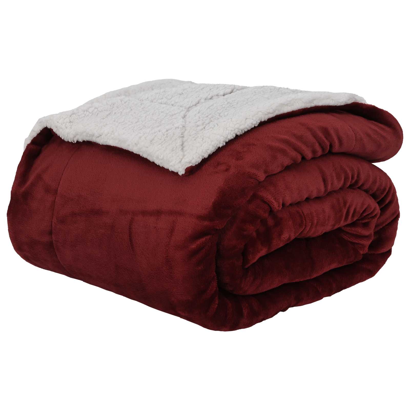 Vidaxx plaid rouge bordeaux 240 x 270 cm polaire